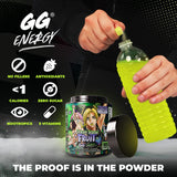 Gamer Supps bebida preparada en vaso, demostrando mezcla rápida y sabor frutal