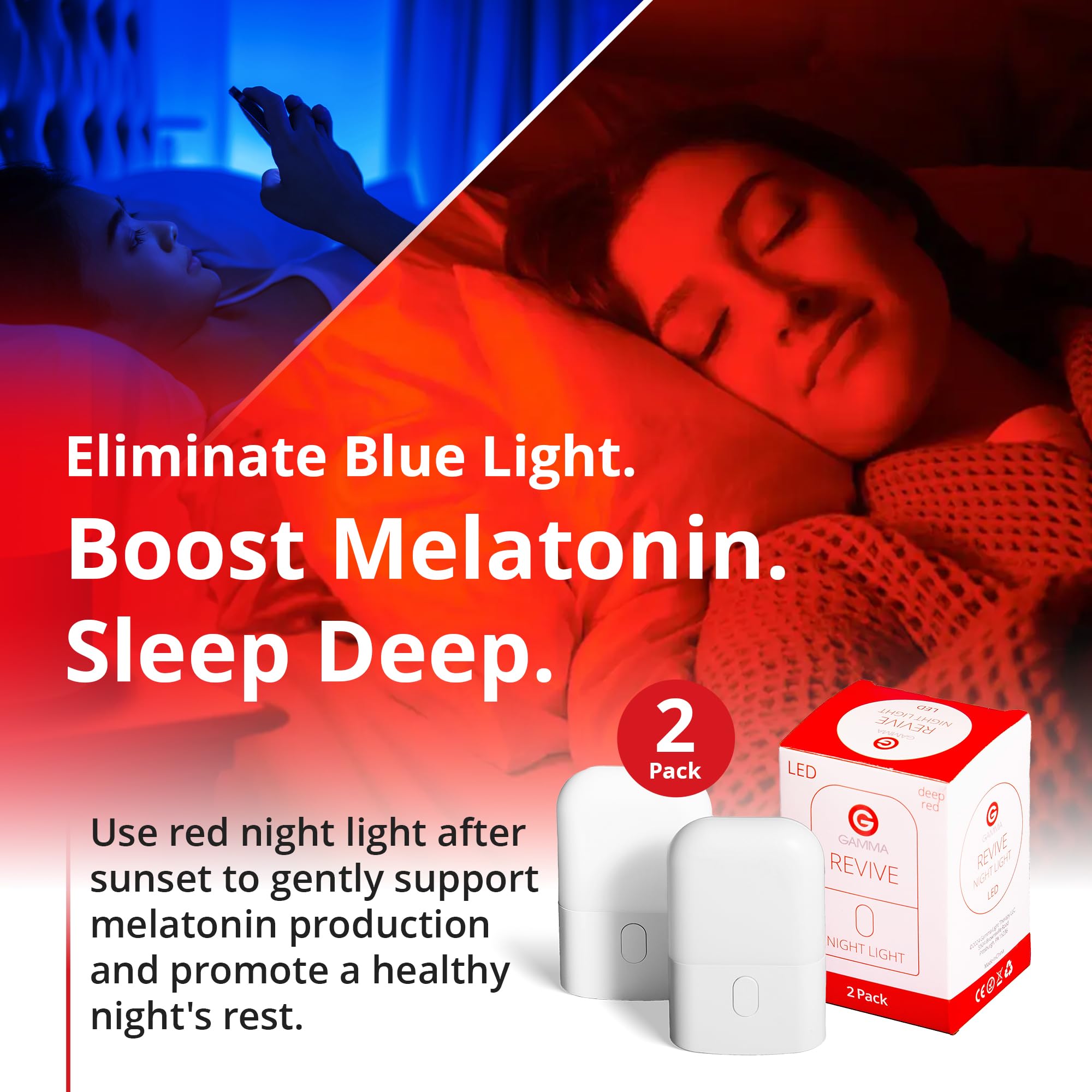Gamma Revive en cuna, iluminación nocturna calmante para bebés