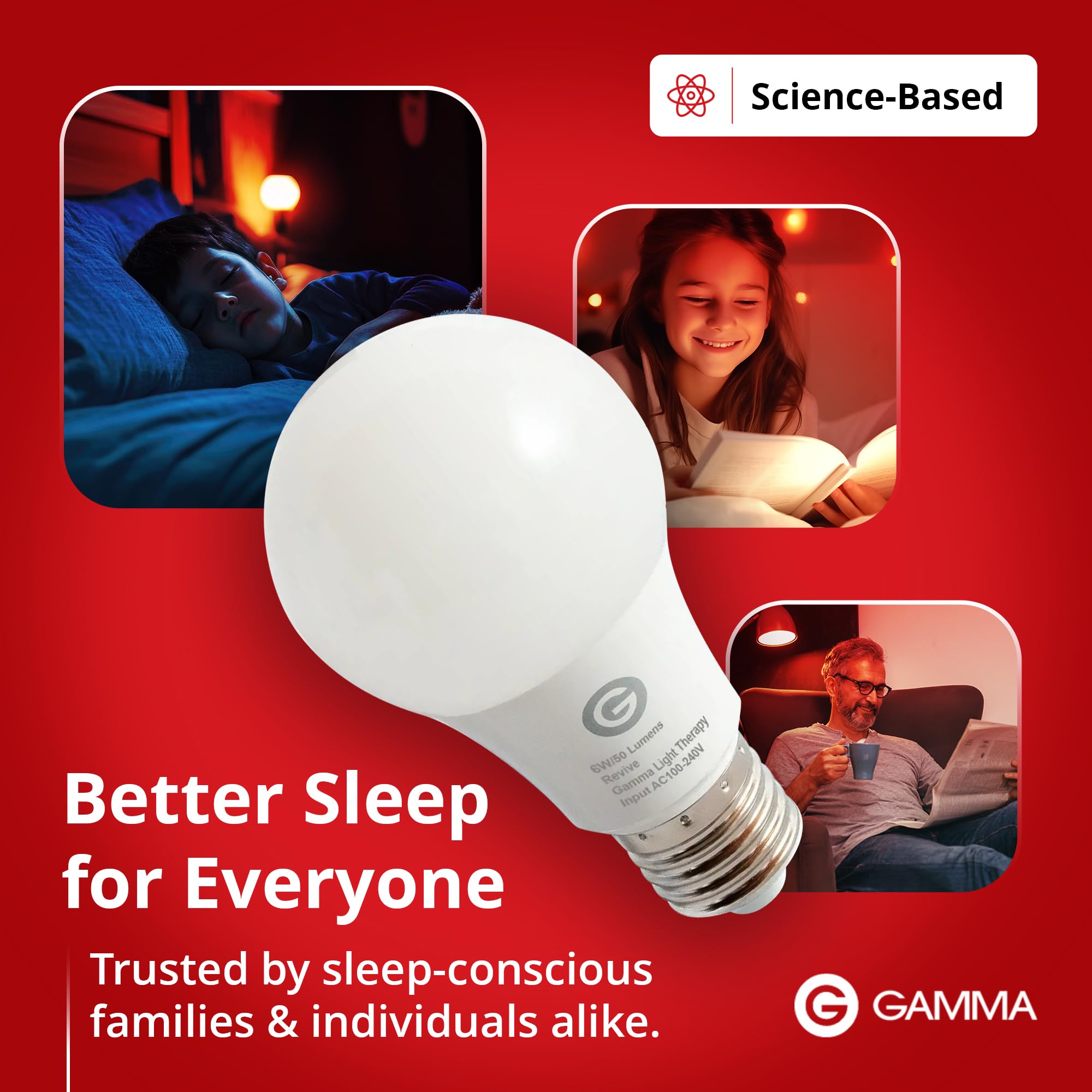 Gamma Revive usada junto a cuna generando luz suave segura para bebés