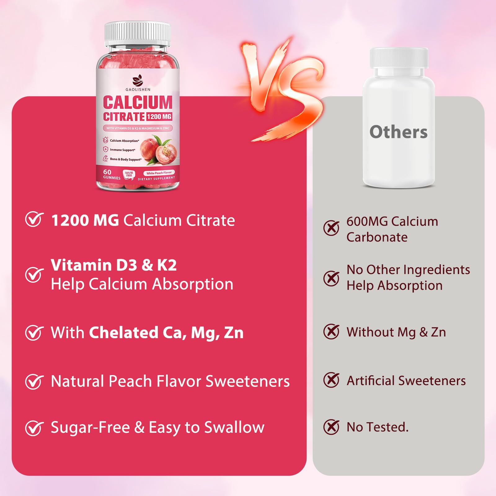 GAOLISHEN etiqueta con ingredientes clave para revisar dosis y componentes principales