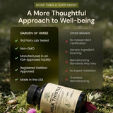 Garden of Herbz extracto de alcachofa en primer plano mostrando origen vegetal