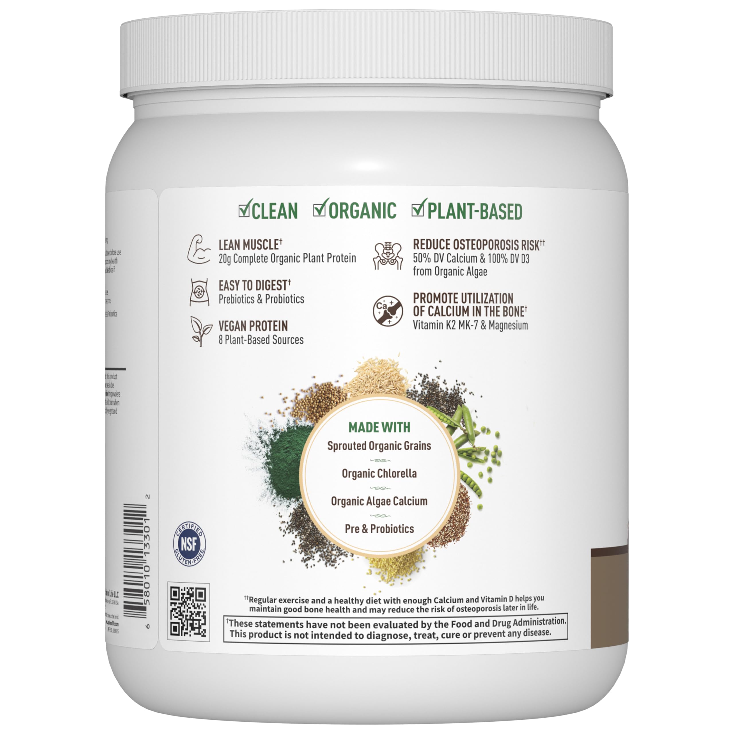 Garden of Life batido servido en vaso demostrando uso post-entreno