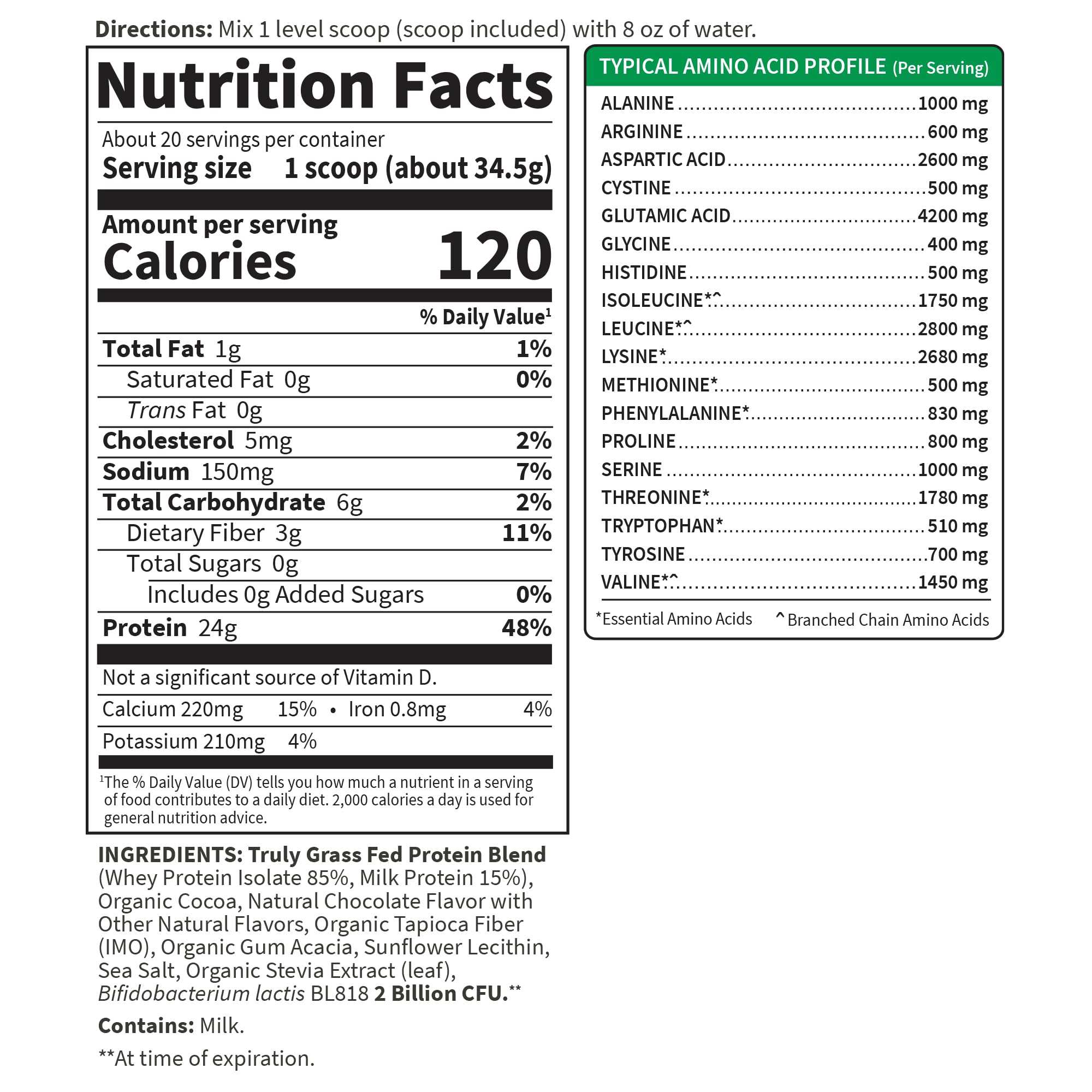 Garden of Life etiqueta con certificaciones NSF y Non‑GMO claramente visible
