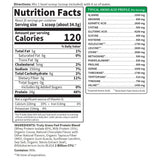 Garden of Life etiqueta con certificaciones NSF y Non‑GMO claramente visible