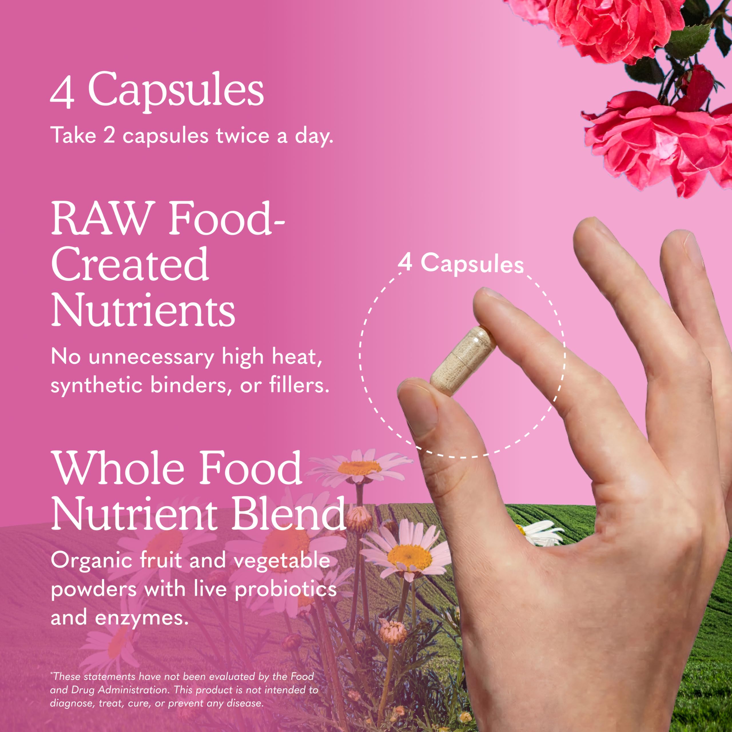 Garden of Life etiqueta con lista de ingredientes y certificaciones visibles