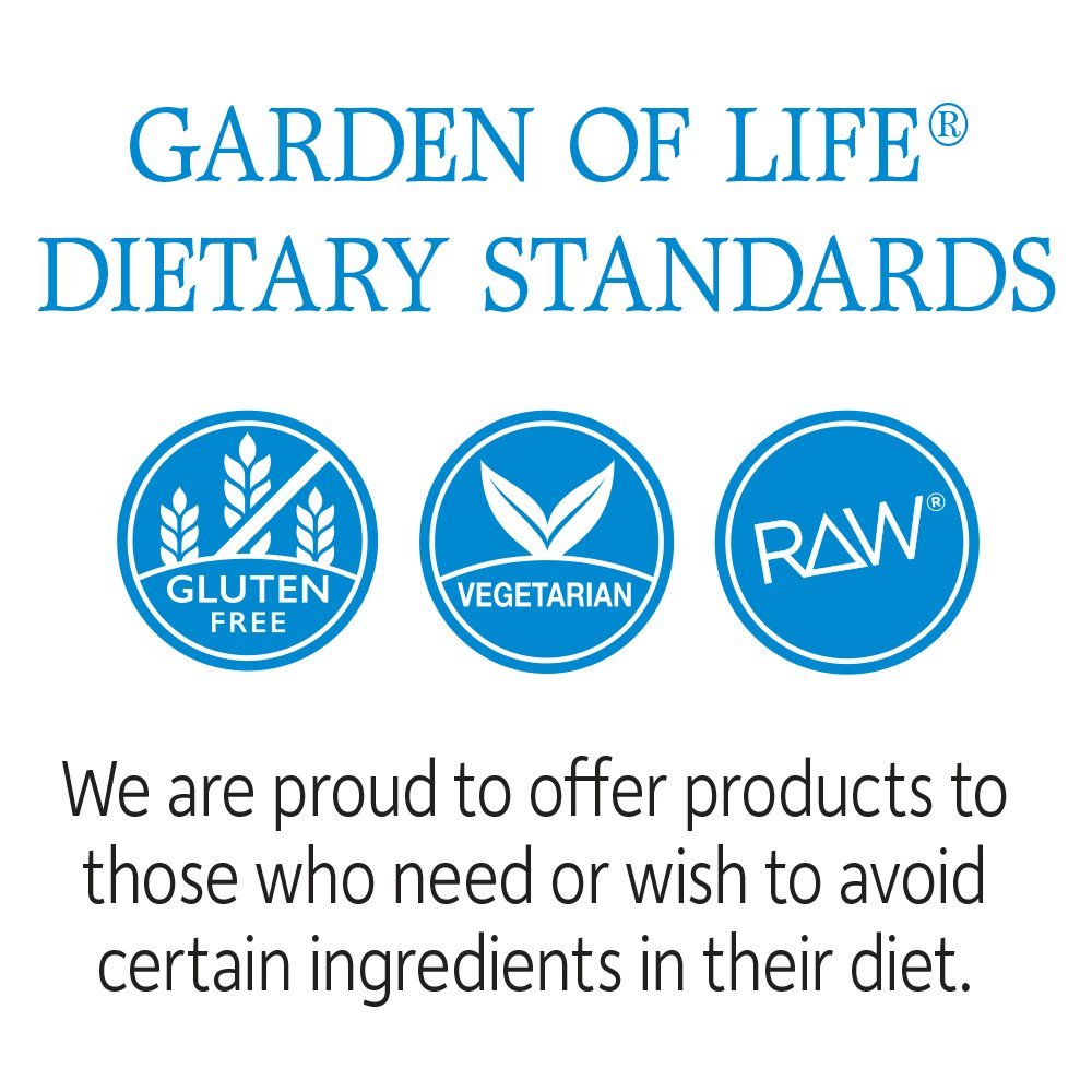 Garden of Life etiqueta de ingredientes lista de probióticos y enzimas