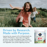 Garden of Life etiqueta nutricional clara mostrando ingredientes trazables y limpieza