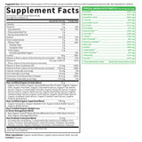 Garden of Life detalle de la etiqueta nutricional y certificaciones del producto