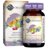 Garden of Life frasco frontal mostrando etiqueta y certificaciones, confianza orgánica