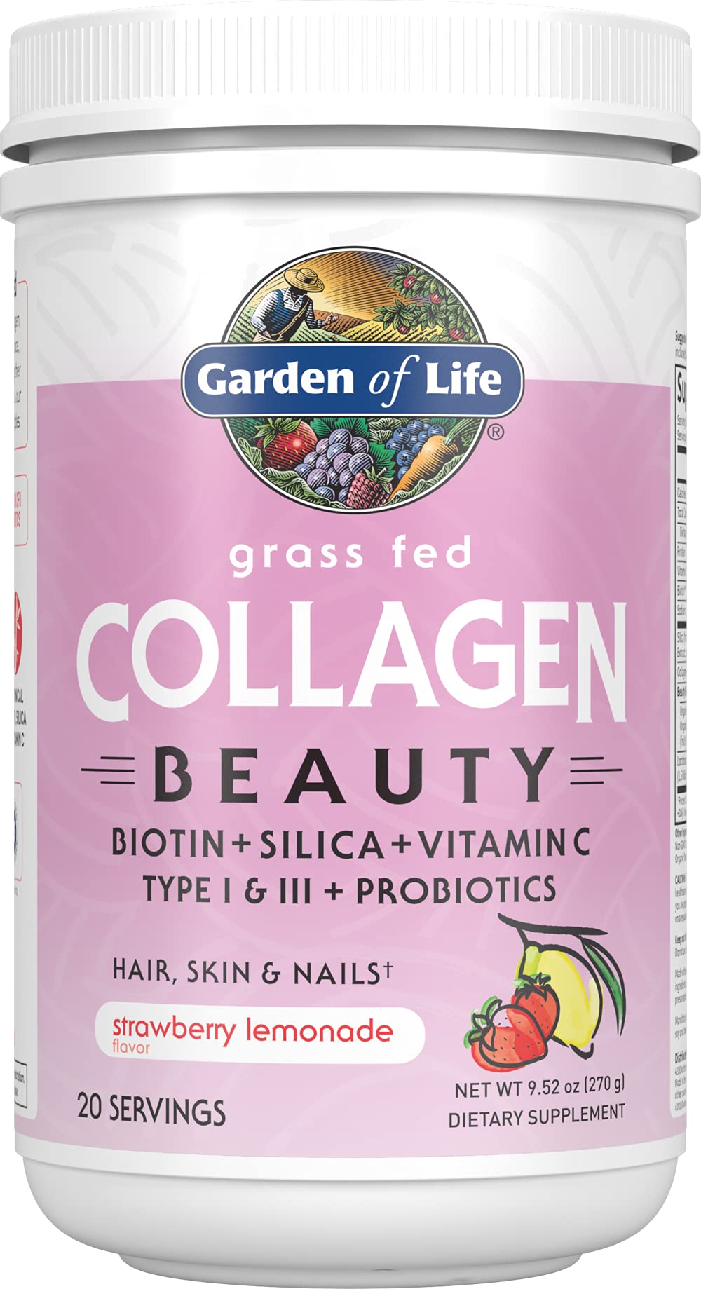 Garden of Life frente del envase mostrando sabor y beneficios
