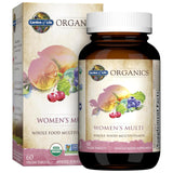 Garden of Life vista frontal del empaque, informa ingredientes orgánicos