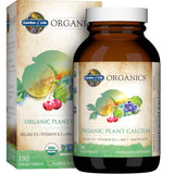 Garden of Life envase frontal mostrando certificaciones y beneficio orgánico