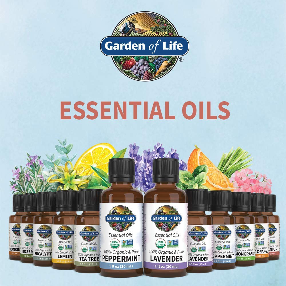 Garden of Life etiqueta con sellos USDA Organic y Non‑GMO, beneficio certificación clara