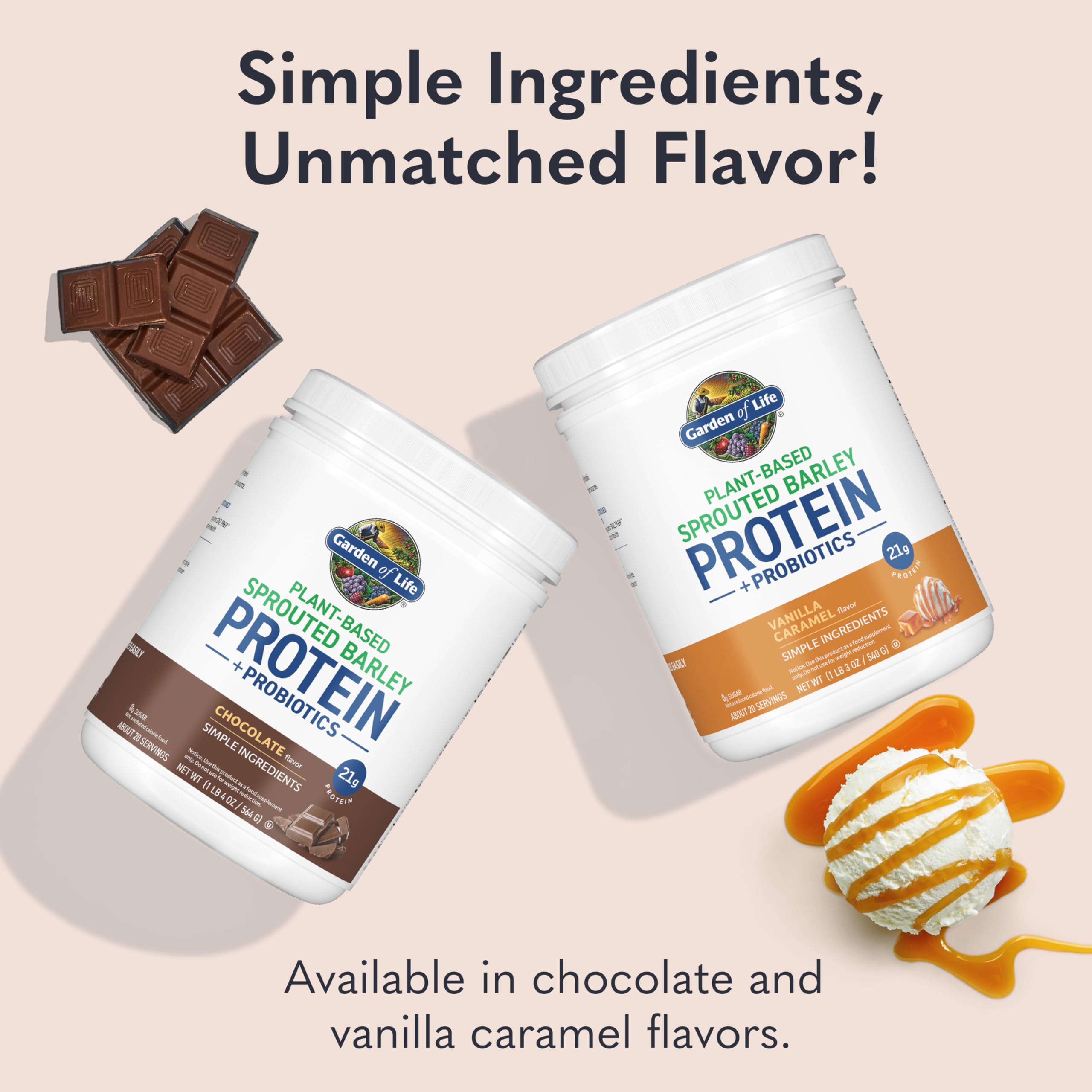 Garden of Life brownie horneado con proteína, opción baja en azúcar