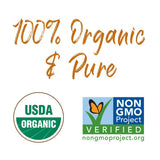 Garden of Life etiqueta con sellos USDA Organic y Non GMO visibles