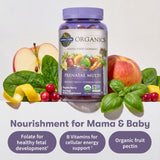Garden of Life gominolas en mano para comparar tamaño y dosis aparente