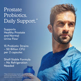Sesión de 60 cápsulas Garden of Life Prostate Plus dispuestas para visualización de dosis mensual