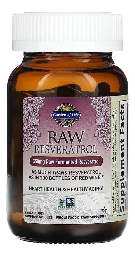 Garden of Life polvo de resveratrol en cuchara listo para mezclar, fácil uso