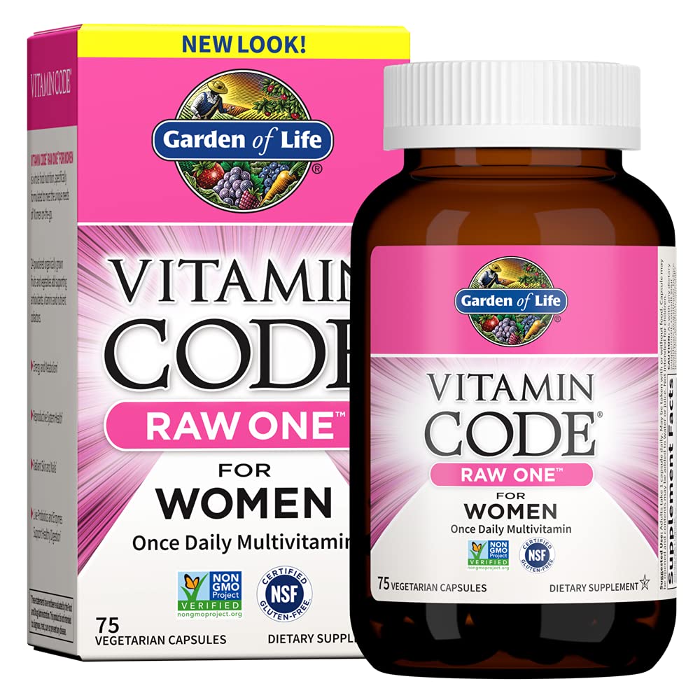 Garden of Life envase frontal mostrando multivitamínico para energía