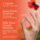 Garden of Life frasco en mano para comparar tamaño y dosis diaria