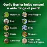 Garlic Barrier pulverizador en uso aplicando sobre follaje para protección