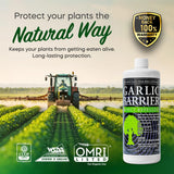 Garlic Barrier líquido concentrado detalle, fácil mezcla y control