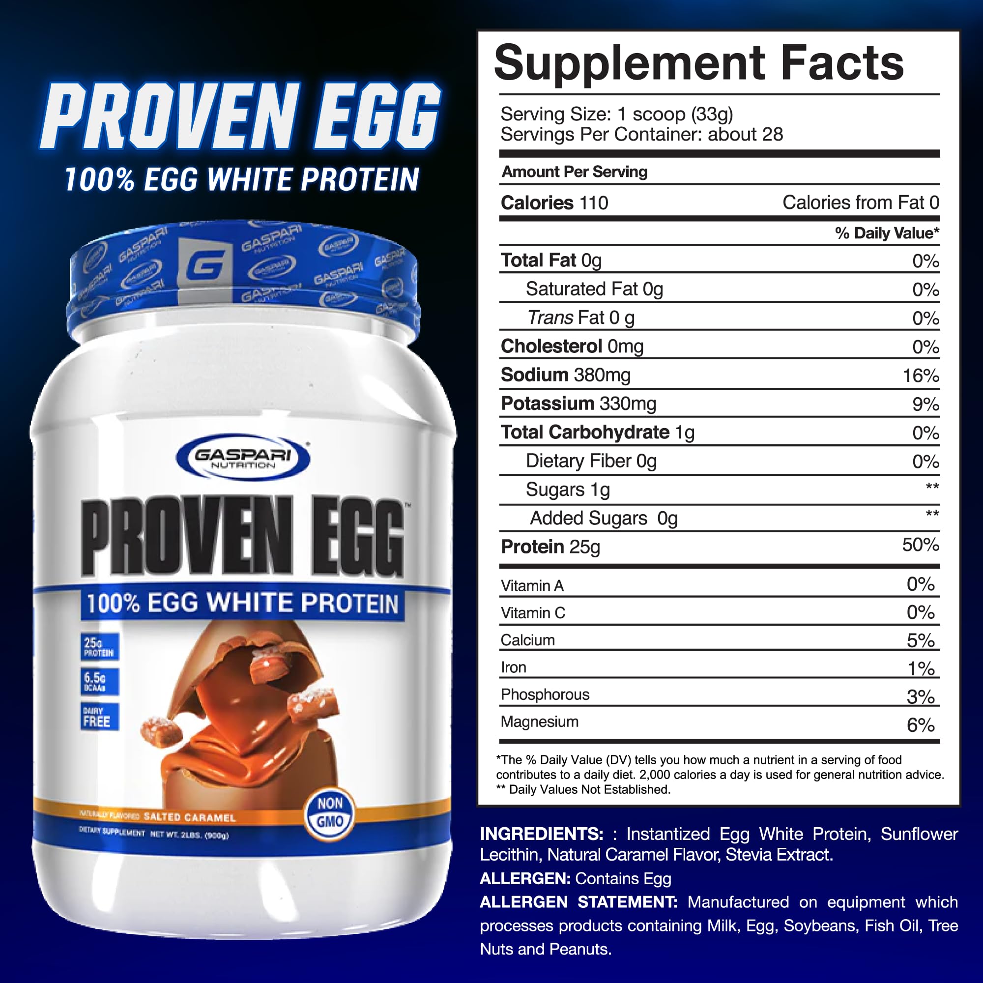 Gaspari Nutrition sabor Salted Caramel mostrando color y atractivo gustativo