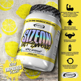 Gaspari SizeOn batido preparado en vaso mostrando mezcla homogénea y refrescante