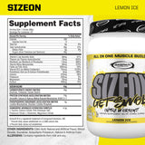Gaspari SizeOn cucharada con polvo para medir dosis y facilidad de uso