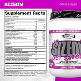 Gaspari SizeOn polvo cercano que muestra textura fina y fácil disolución