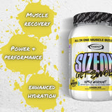 Gaspari SizeOn textura del polvo en primer plano que sugiere mezcla suave