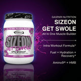 Gaspari SizeOn vaso con bebida en mezcla activa para uso intra-entrenamiento