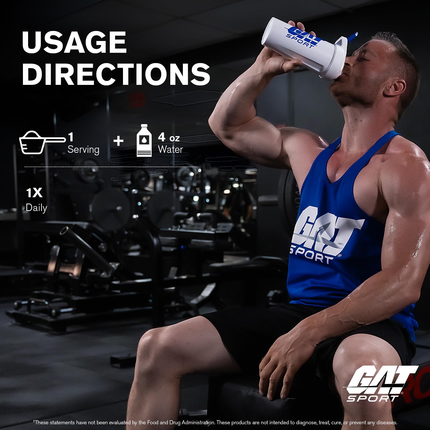 GAT SPORT etiqueta con información nutricional para verificar dosis y pureza