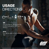 Atleta usando GAT SPORT FLEXX EAAs durante entrenamiento, apoyo a la recuperación