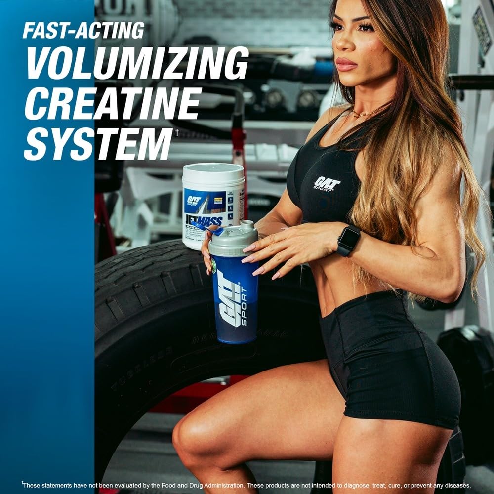 GAT SPORT bebida JETMASS mezclada en vaso lista para consumir