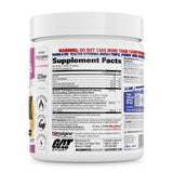 GAT SPORT polvo fino del pre-entreno resaltando textura y fácil disolución