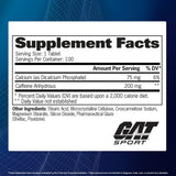 GAT SPORT primer plano de textura de tableta, evidencia de formulación compacta