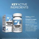 GAT SPORT Testrol botella abierta junto a equipo de entrenamiento para contexto
