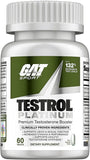 GAT SPORT frasco TESTROL Platinum vista frontal con información clara