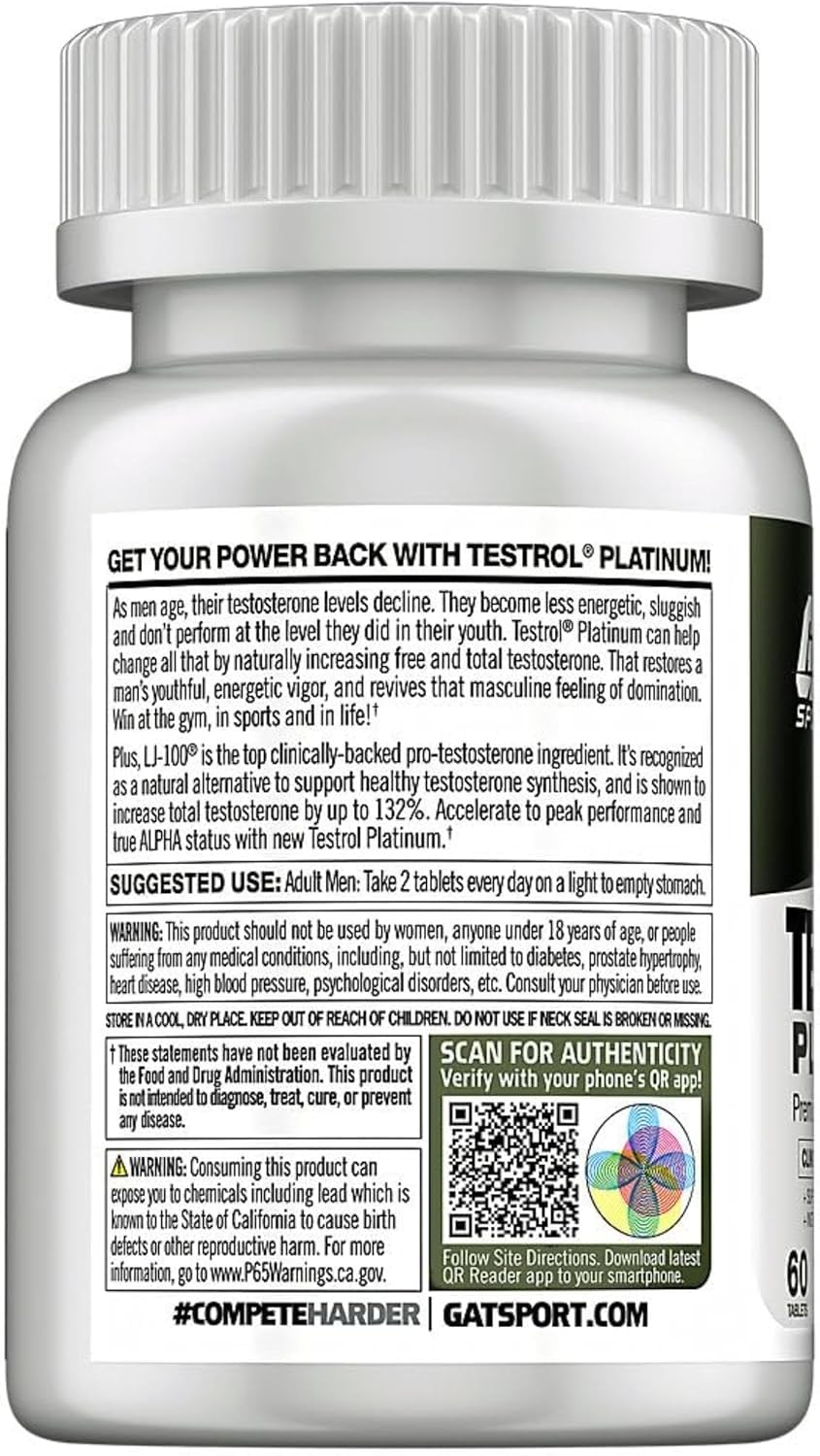GAT SPORT TESTROL en uso hombre activo antes de entrenamiento muestra conveniencia