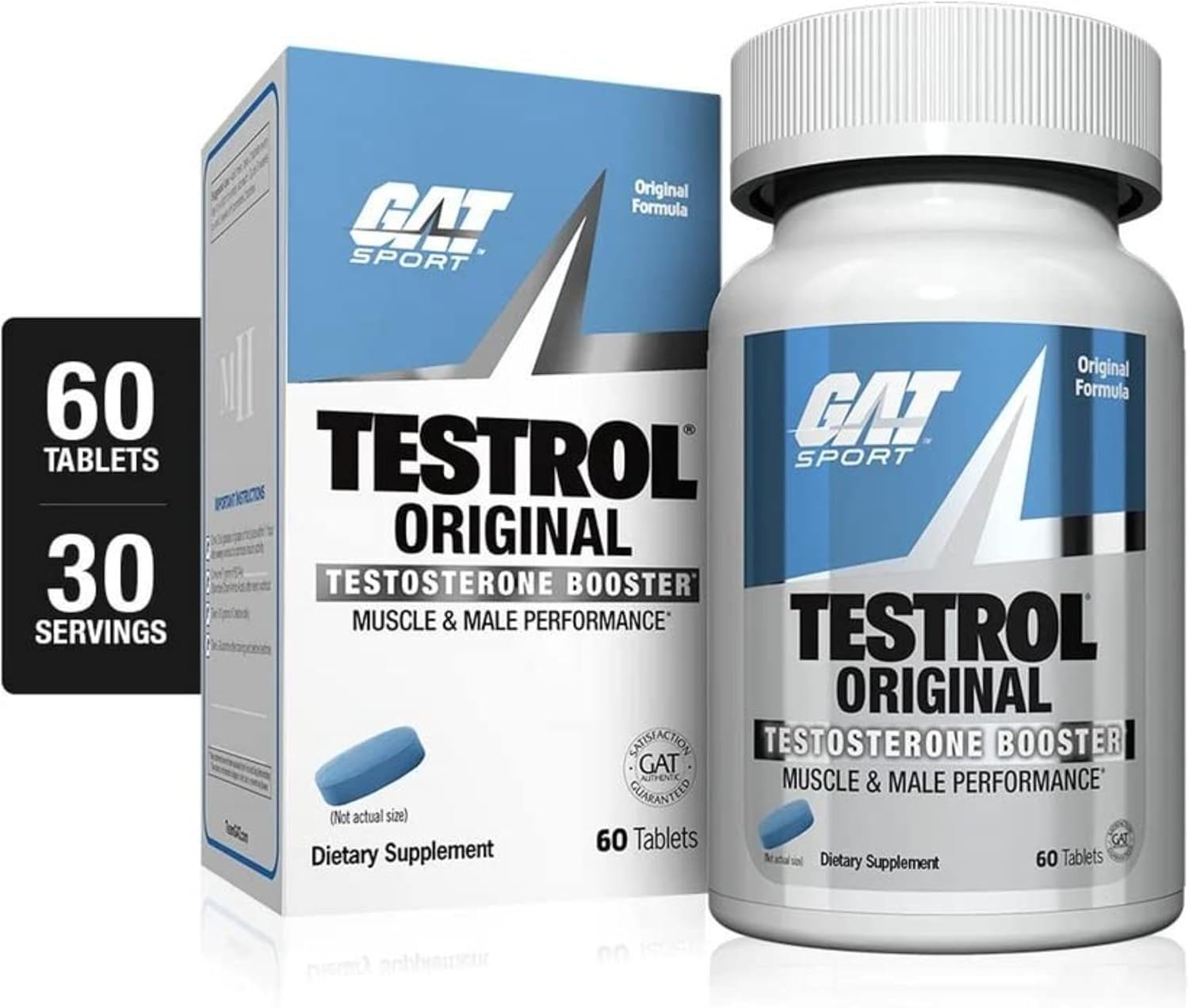 GAT SPORT Testrol tableta en uso durante rutina de gimnasio que inspira consistencia