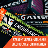 Etiqueta nutricional Gatorade Endurance mostrando sodio y potasio reforzados