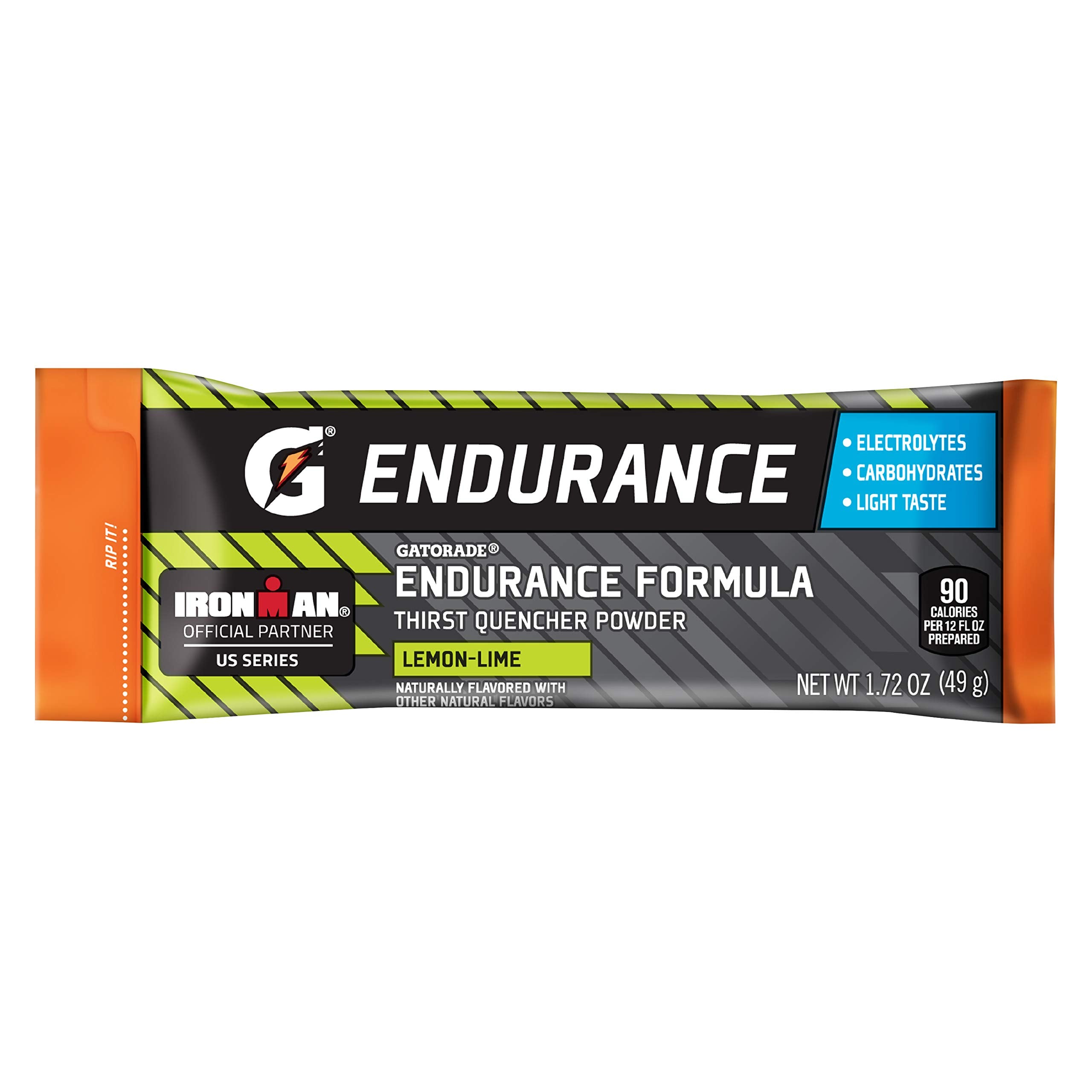 Gatorade Endurance sobre frontal mostrando marca y sabor Limón Lima, fácil transporte