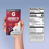 Gatorlyte sobre abierto con polvo rojo limón, portátil y práctico