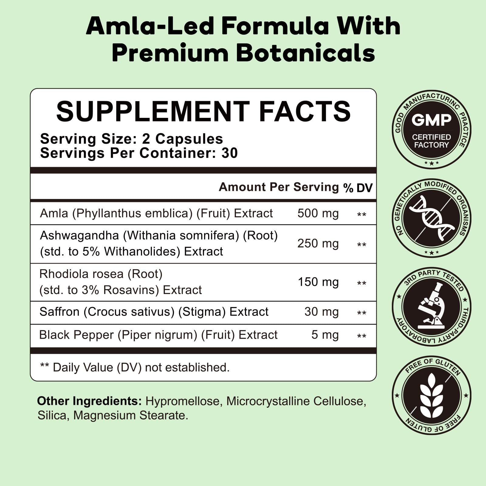 GAVYNETH conjunto de amla, ashwagandha y azafrán como enfoque natural