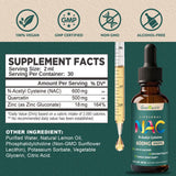 Geeoasis detalle del gotero y textura del líquido liposomal, fácil de medir y verter