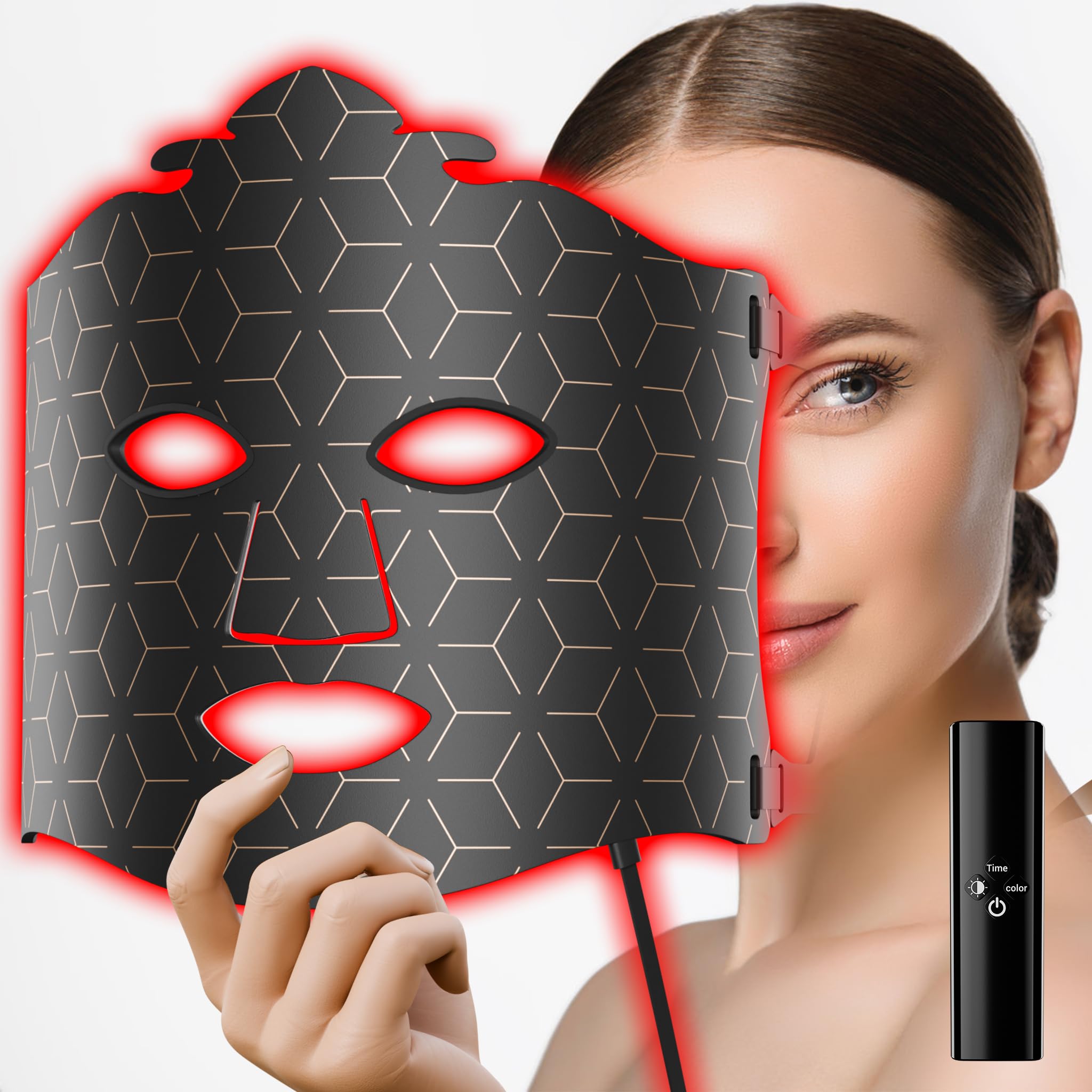 gelpal mascarilla frontal mostrando cobertura facial y beneficio de tratamiento uniforme