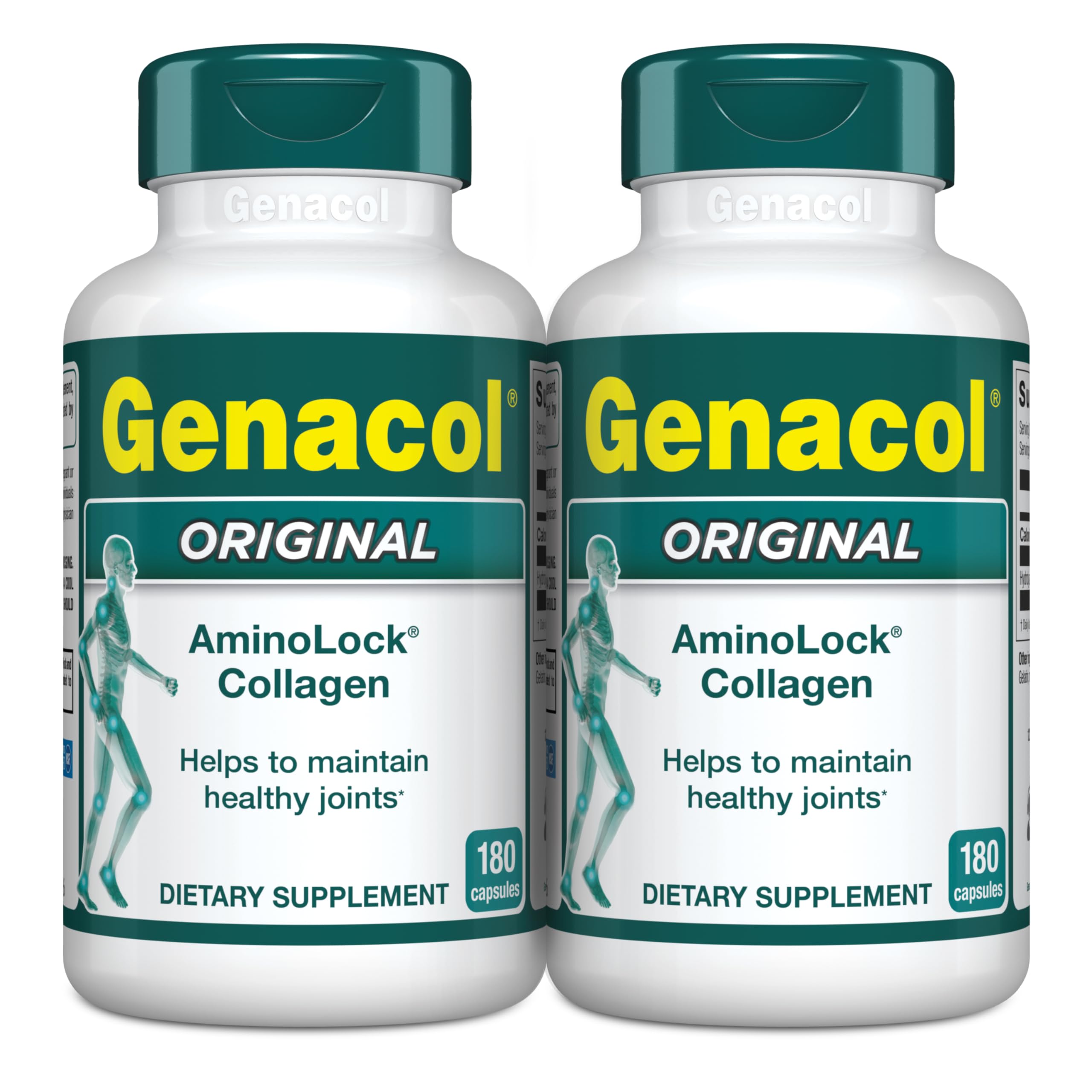 Genacol envase frontal mostrando el producto y beneficio de soporte articular