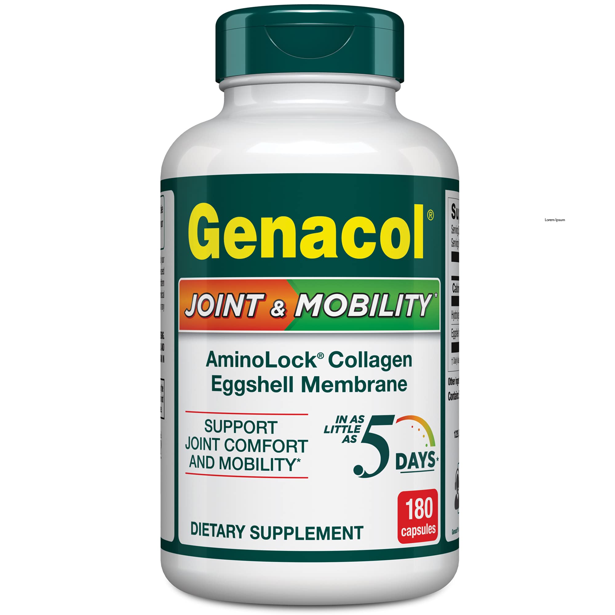 Genacol frente del empaque mostrando la caja y beneficio de movilidad