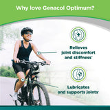 Genacol Optimum junto a equipo de ejercicio, ilustra soporte para actividad física
